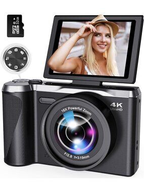 56MP 4K Vlogging Camera with Autofocus & Flip Screen - Perfect for Content